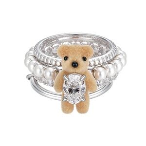 YVMIN Teddy Bear Ring with Gemstone